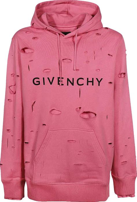 givenchy hoodie black pink|Givenchy hoodie with holes.